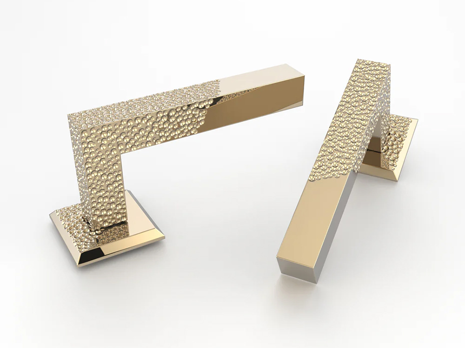 Дверная ручка на розетке Oliver Knights Drake LH полированная латунь