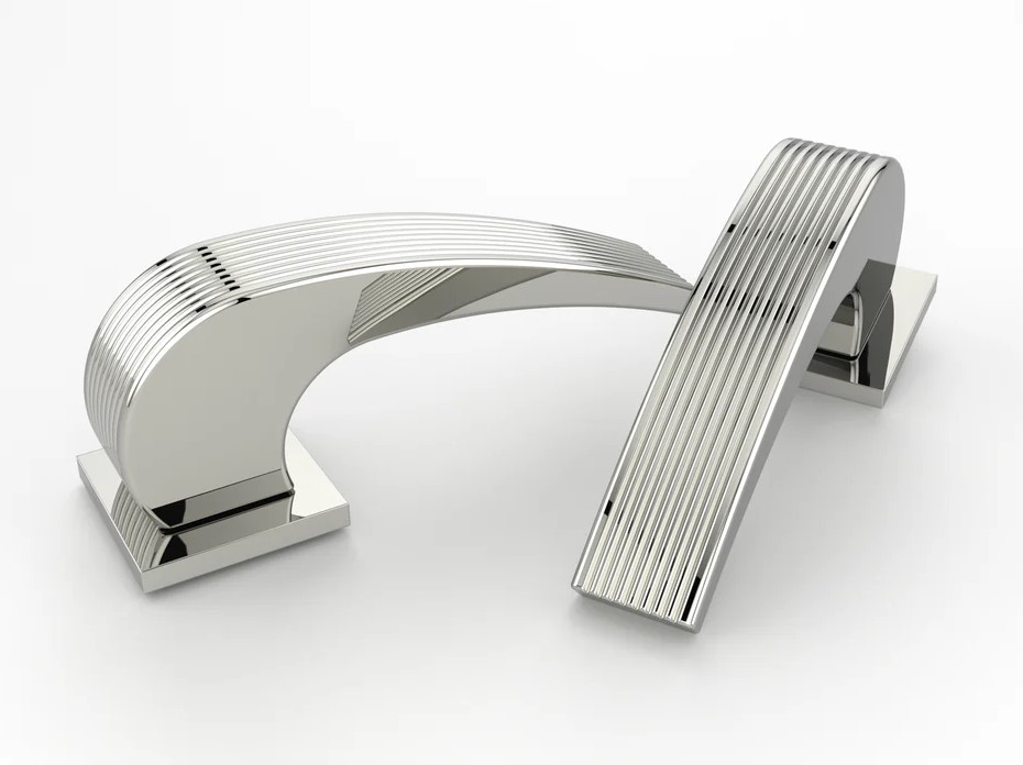 Дверная ручка на розетке Oliver Knights Simon LH полированный никель