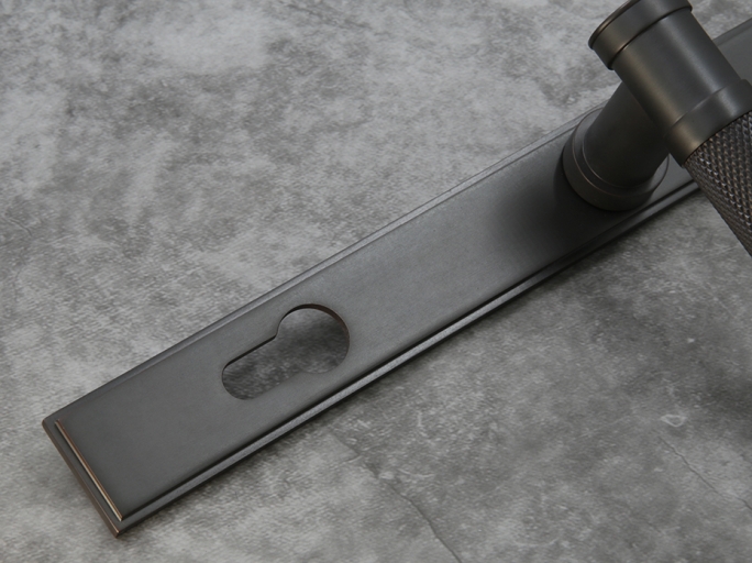 Ручка для балконной двери на узкой планке Frank Allart 7748G0259E7 чёрная бронза