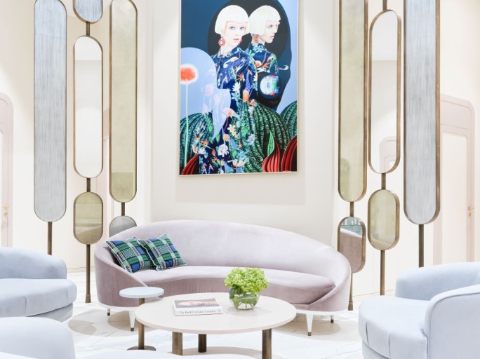 Латунные стойки с зеркалами FURNTEK FG-002028 матовая бронза