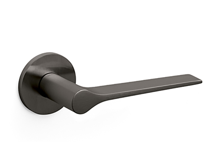 Дверная ручка на круглой розетке Olivari Lama US антрацит